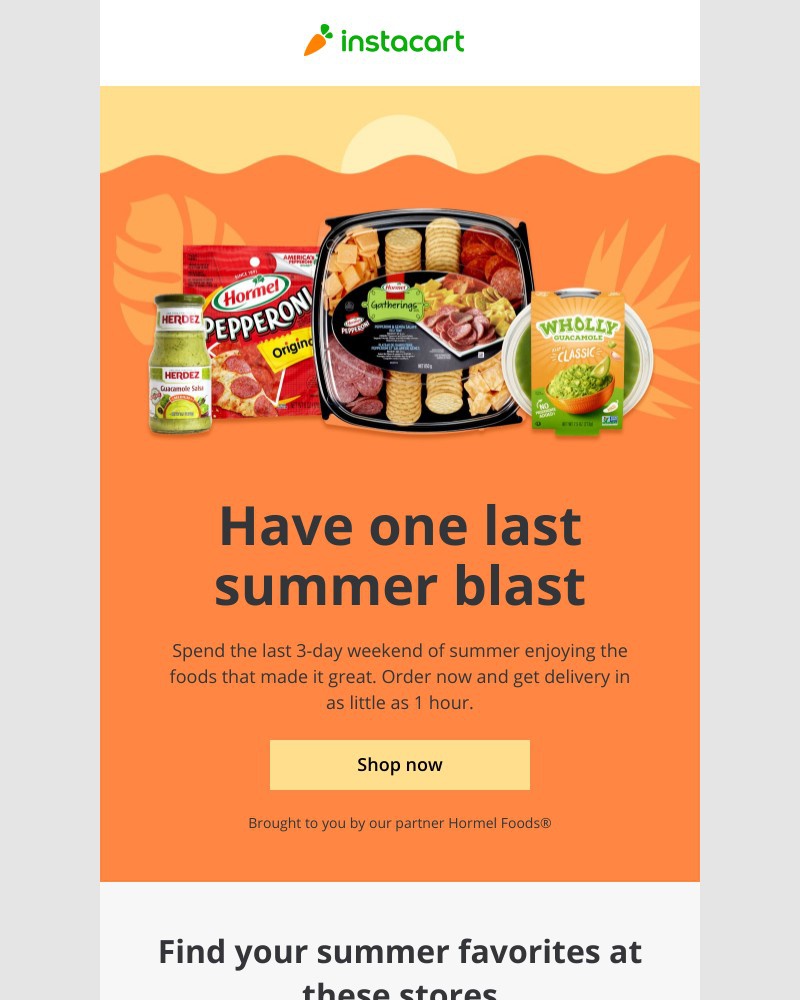 Instacart - The perfect snacks for epic summer send off vibes