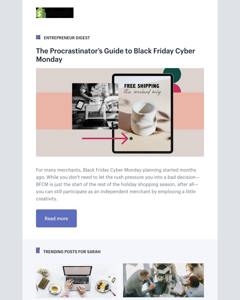 Shopify - The Procrastinator’s Guide to Black Friday Cyber Monday