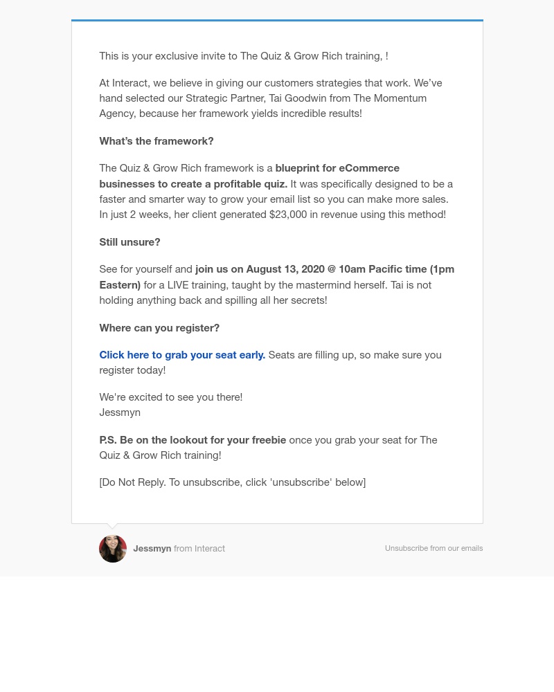 Interact - The quiz framework you should be using to convert