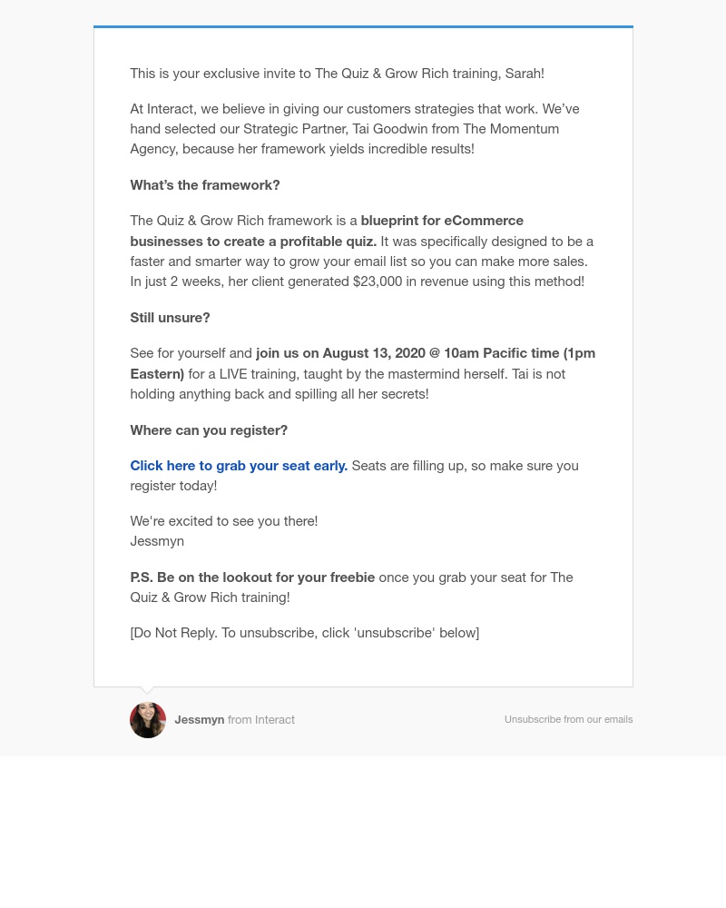Interact - The quiz framework you should be using to convert
