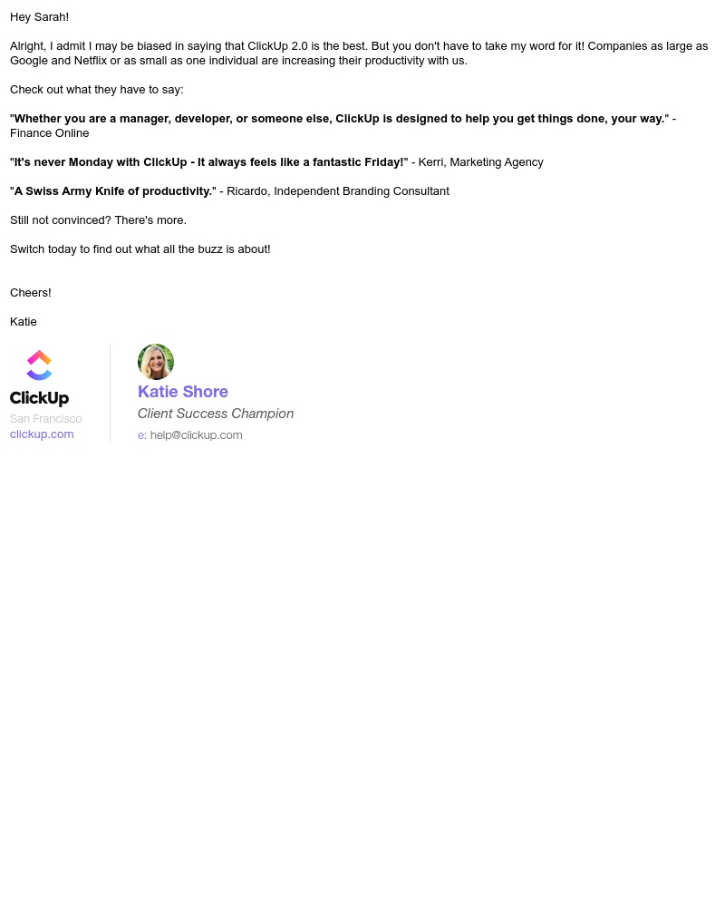ClickUp - The results are in!