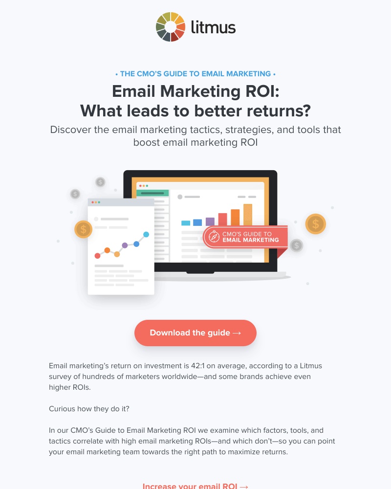 Litmus - The ROI of email marketing is... [Free Report]
