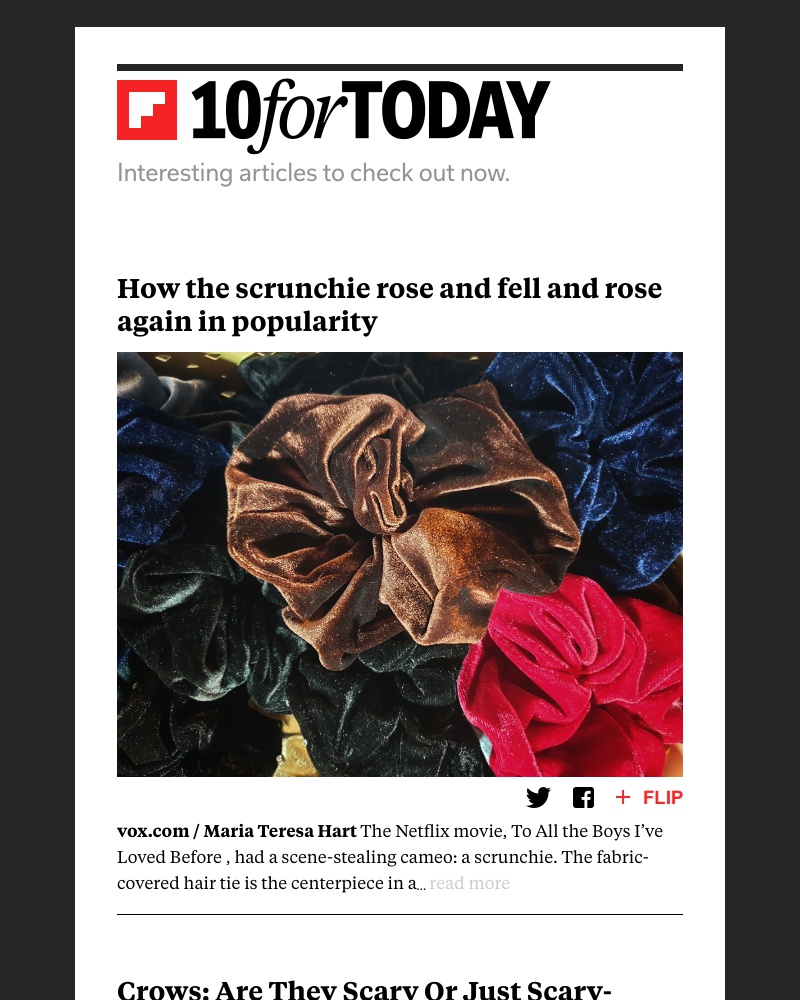 Flipboard - The scrunchie's rise, fall and rise again