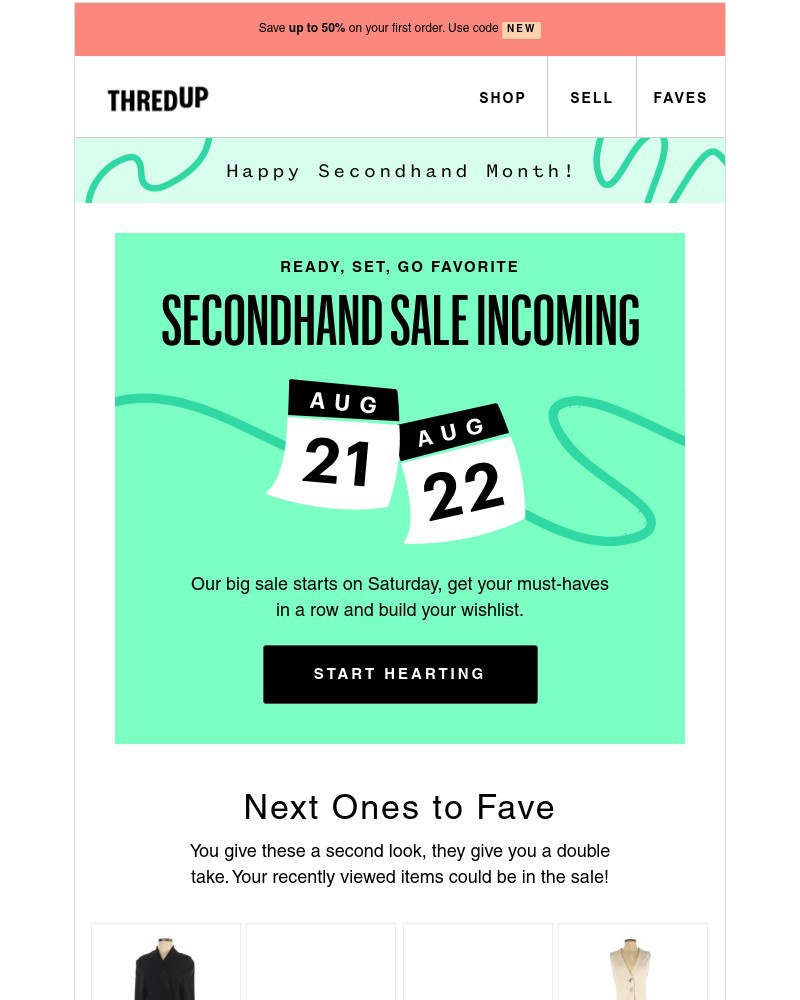 thredUP - The Secondhand Sale is COMING!