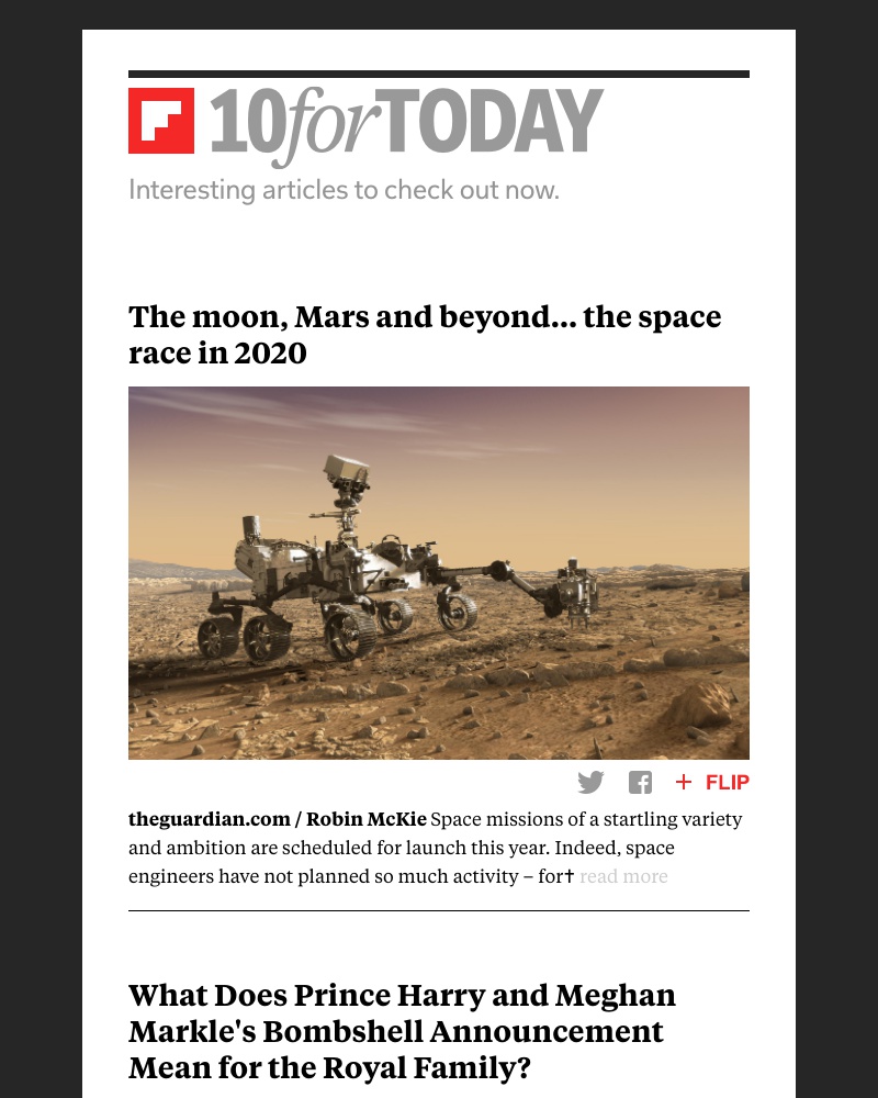 Flipboard - The space race in 2020