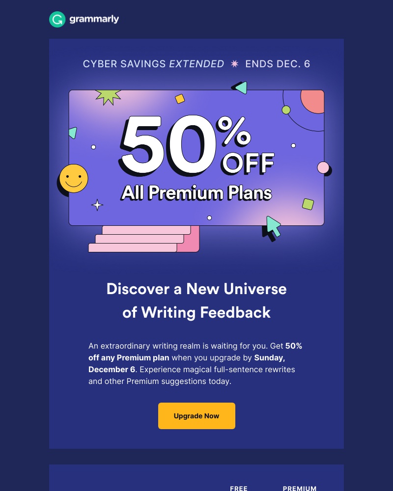 Grammarly - 🤩 The stars have aligned—Cyber Savings is EXTENDED!