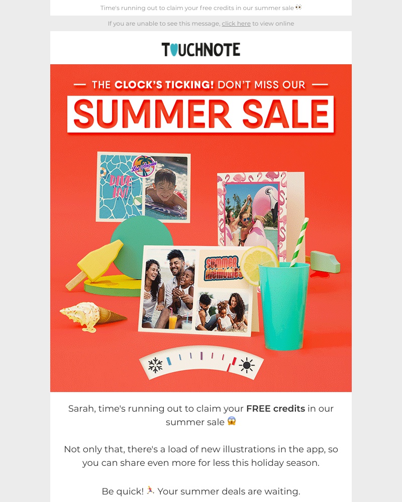 TouchNote - The summer sale is almost over! If you blink you'll miss it 👀