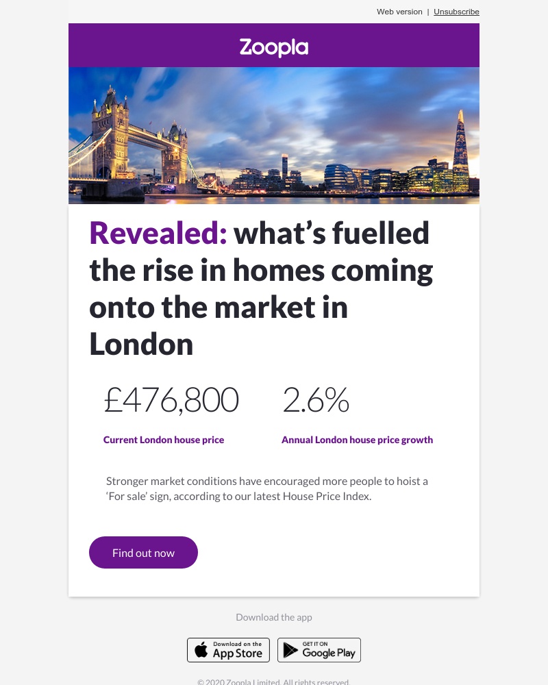 Zoopla - The supply of homes for sale in London up 39% on a year ago