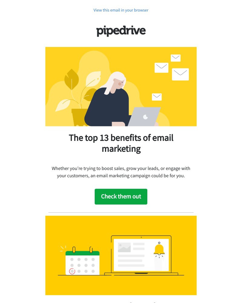 Pipedrive - The top 13 benefits of email marketing