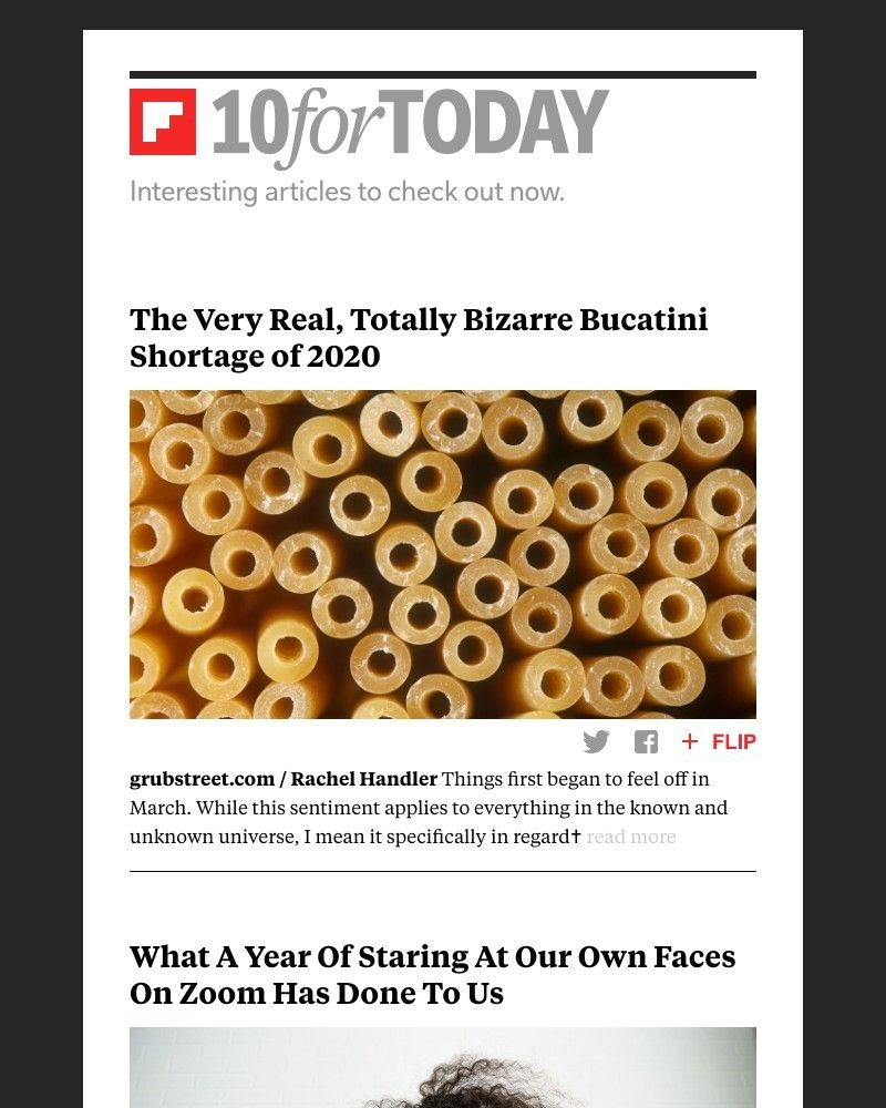 Flipboard - The totally bizarre bucatini shortage of 2020
