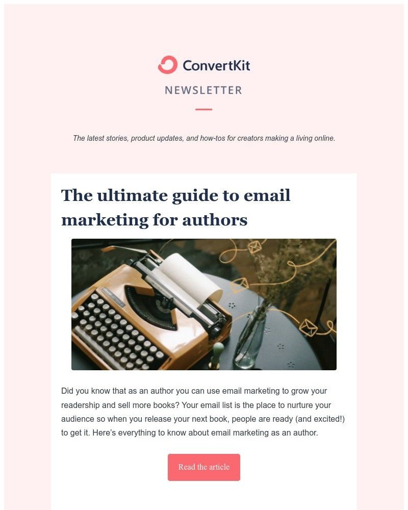 ConvertKit - The ultimate guide to email marketing for authors