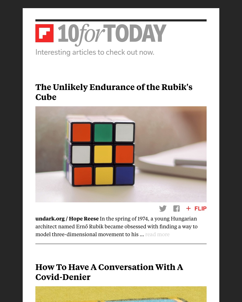 Flipboard - The unlikely endurance of the Rubik’s Cube