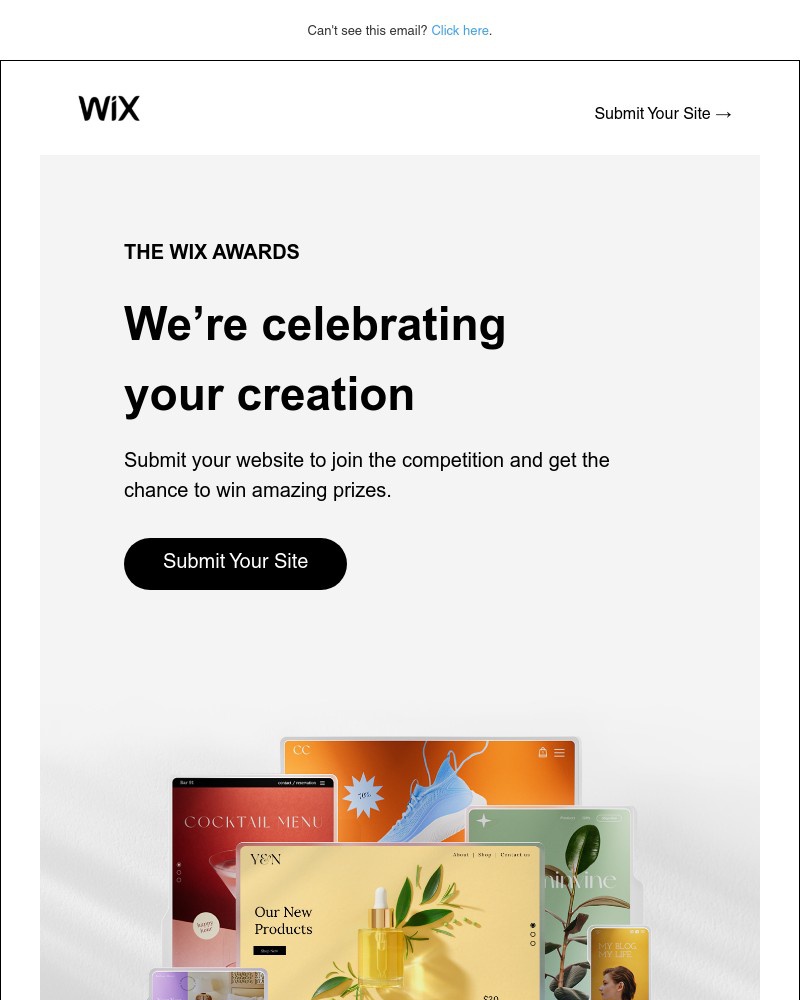 Wix - The Wix Awards: Register now