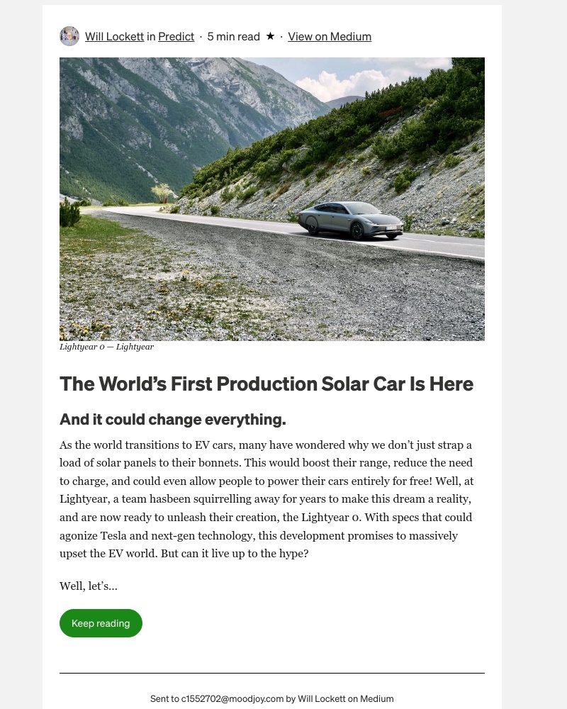 Medium - The World’s First Production Solar Car Is Here