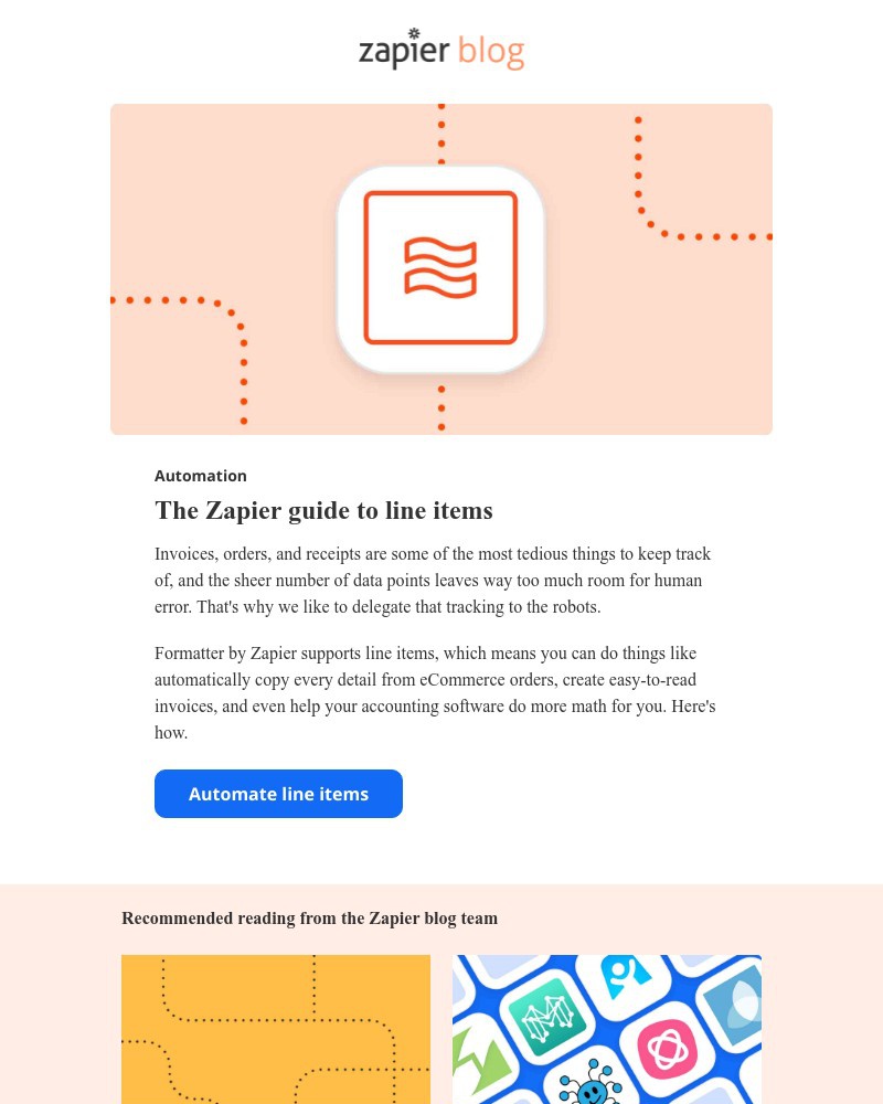 Zapier - The Zapier guide to line items
