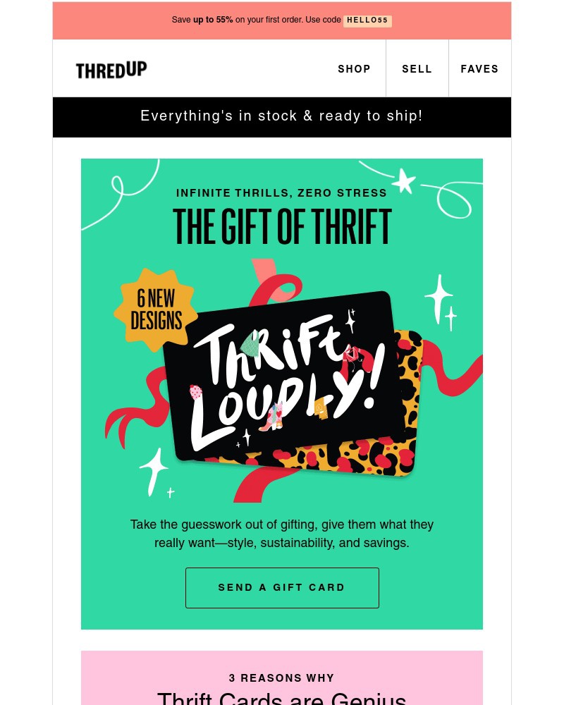 thredUP - The zero-wait gift everyone wants. 🎁