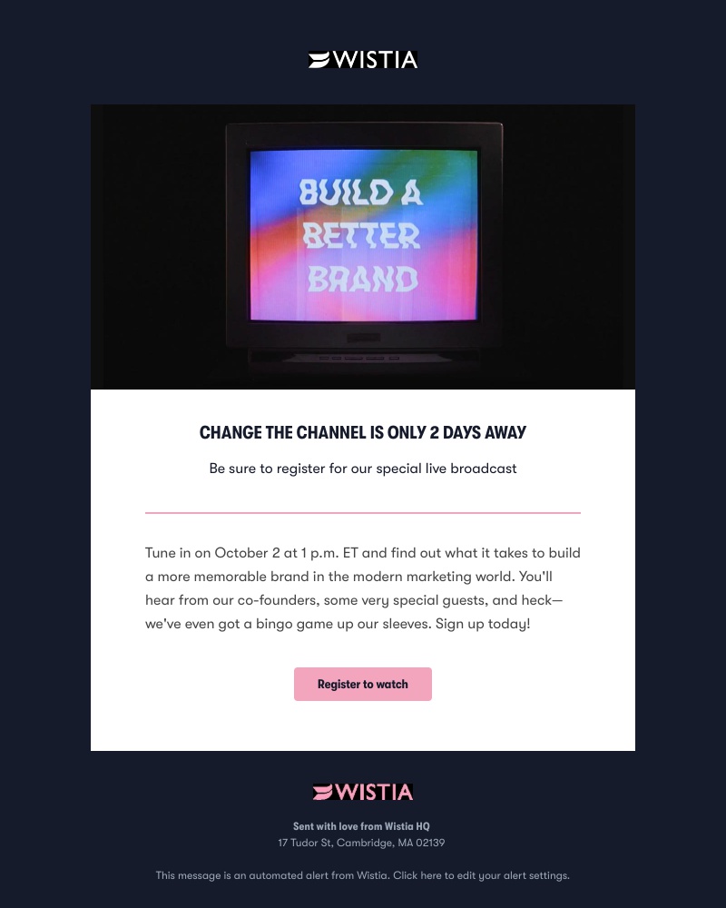 Onboarding on Wistia video screenshot