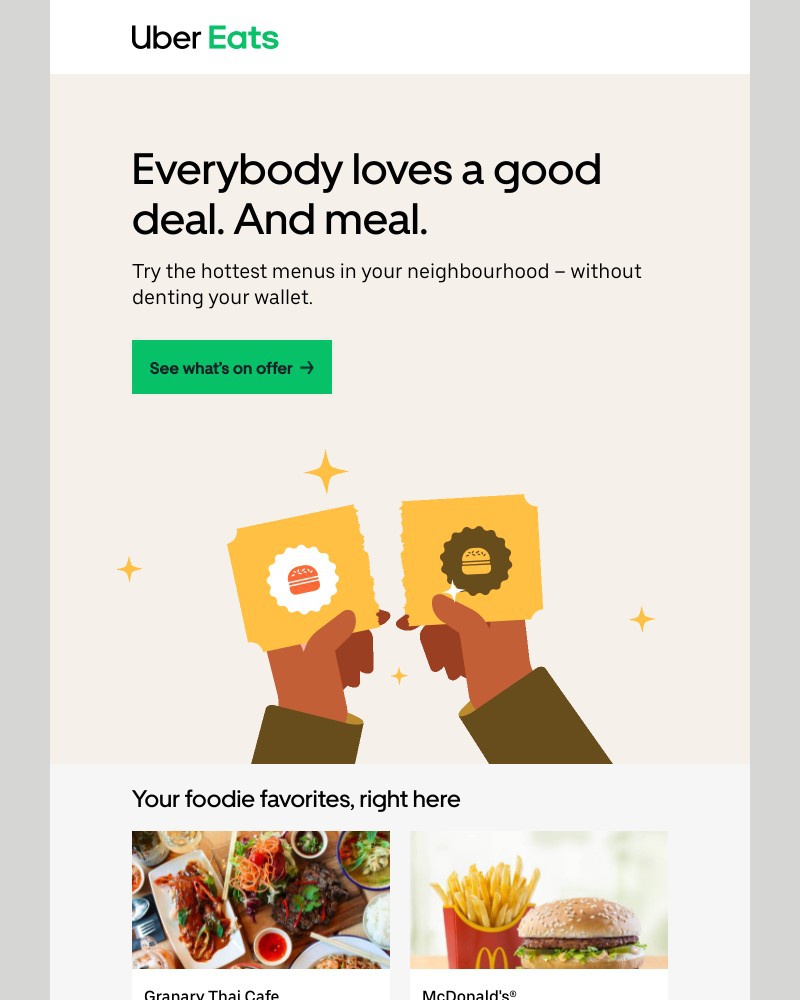 Uber Eats - These restaurants know how to put on a good offer 🏅