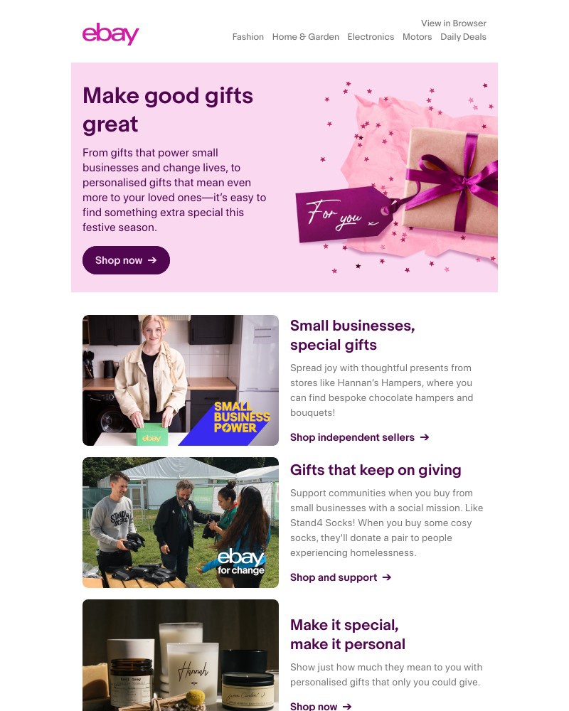 eBay - This festive season, give someone something extra special