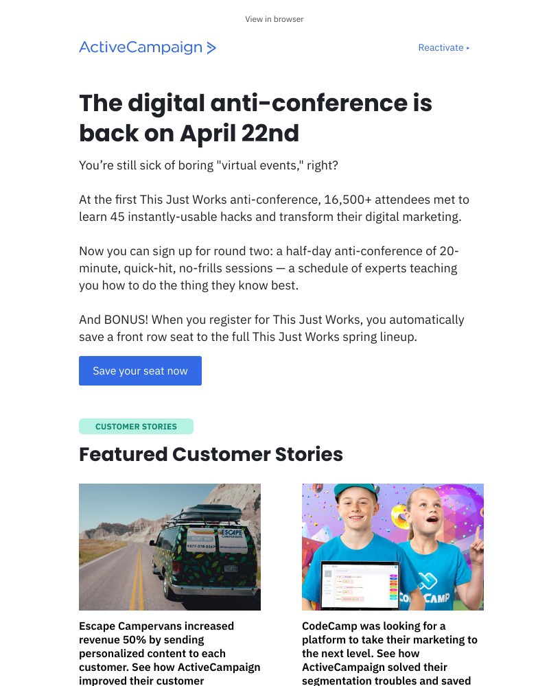  - This Just Works returns on April 22nd