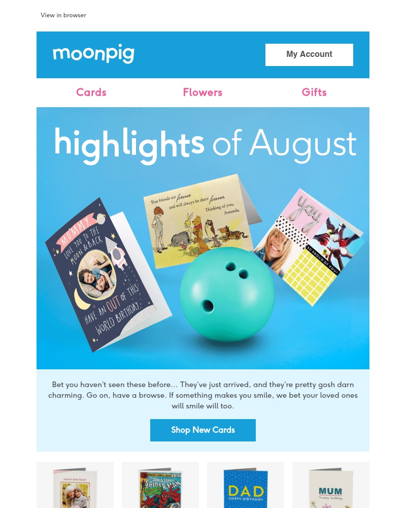 Moonpig - This month’s highlights