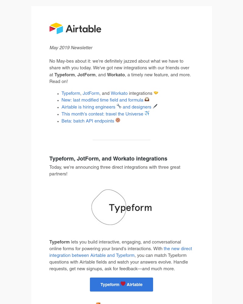 Airtable - Three new integrations, last modified time, and more