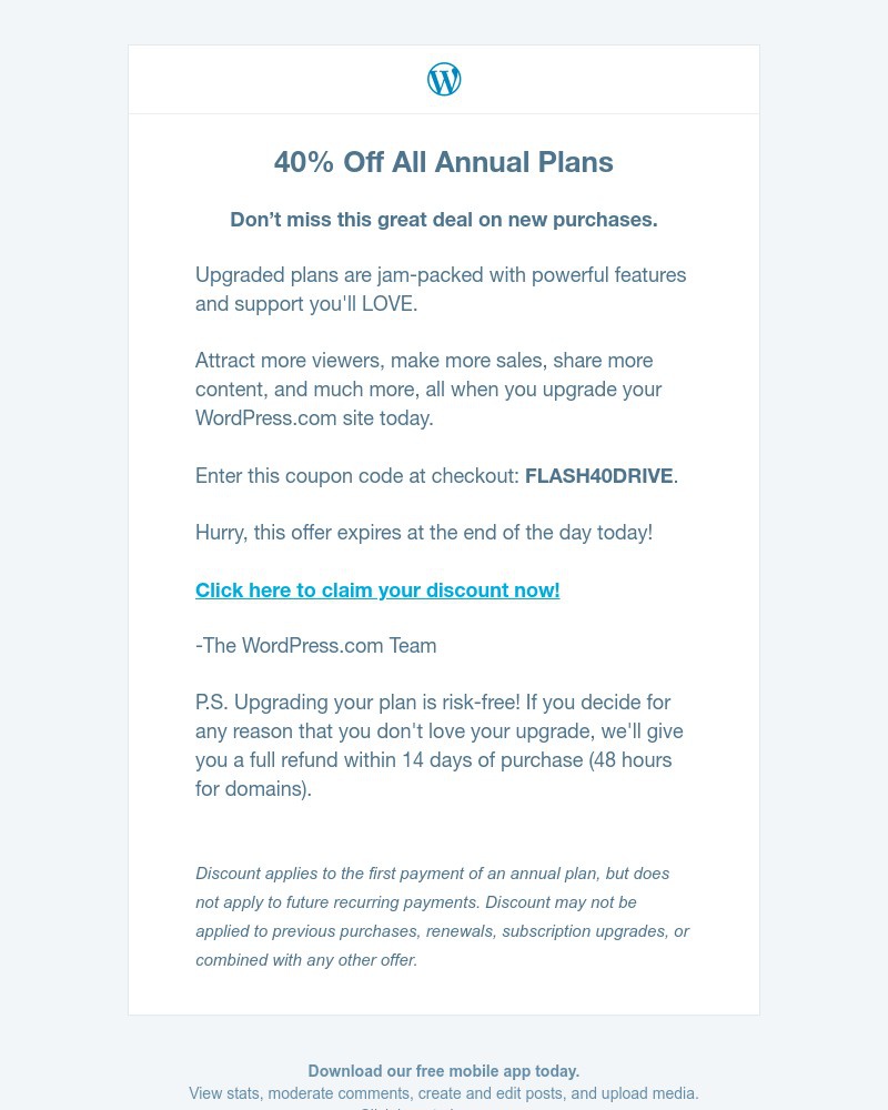 WordPress - Time is running out! Hurry, you can still cash in on today’s flash sale