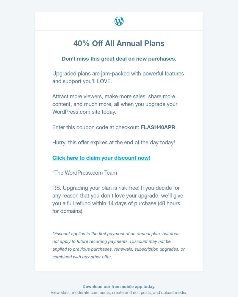 WordPress - Time is running out! Hurry, you can still cash in on today’s flash sale