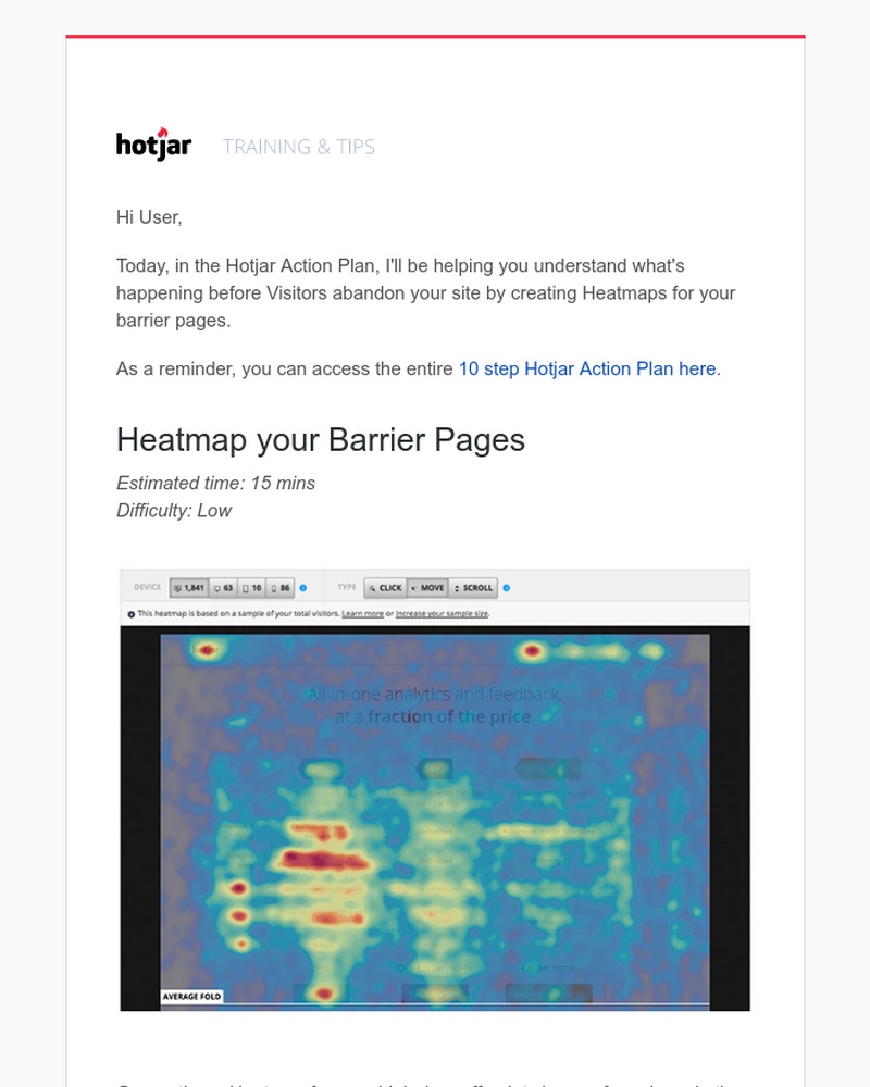 Hotjar - Time to Heatmap your exit pages