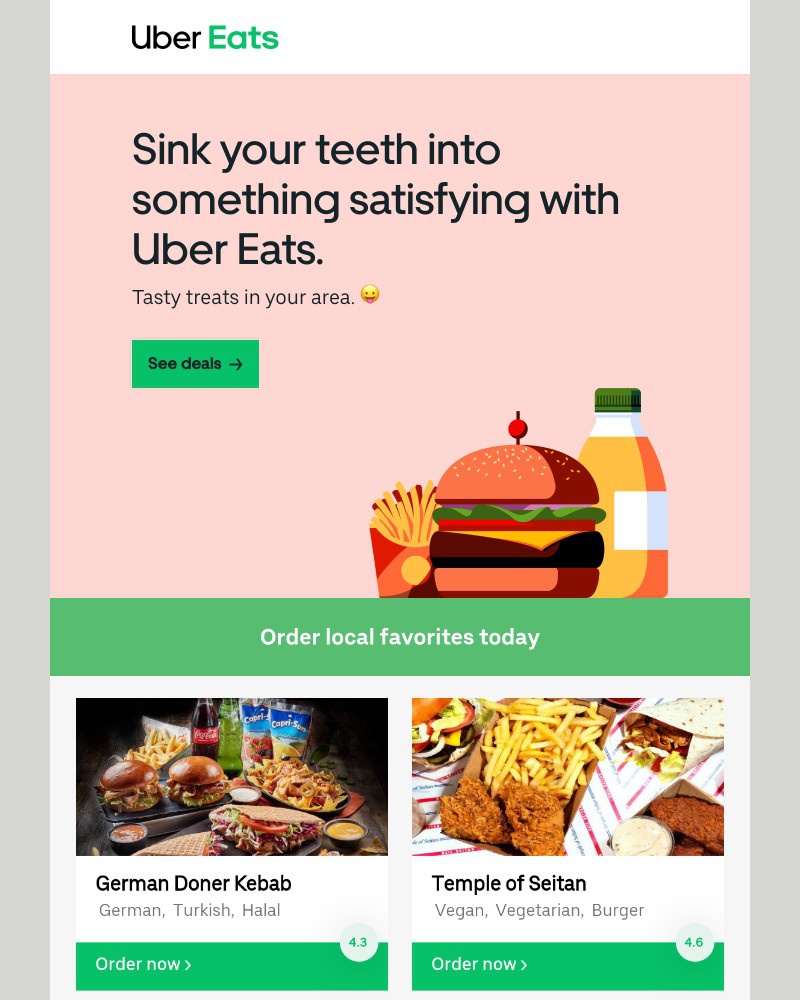 Uber - Tired? Ditch the dishes.