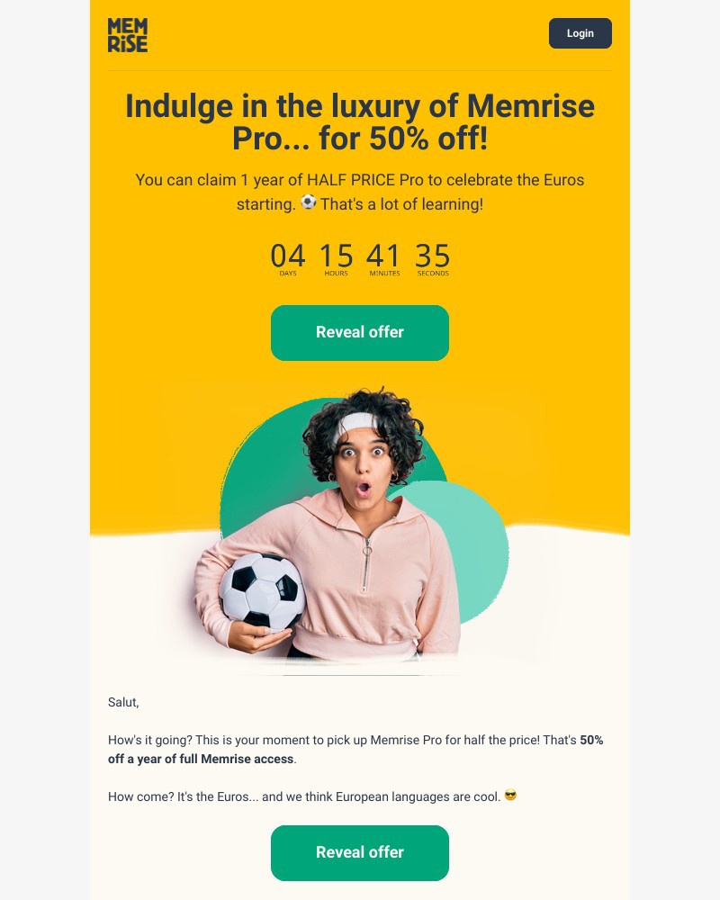 Memrise - To celebrate the Euros: grab yourself 50% off Pro!