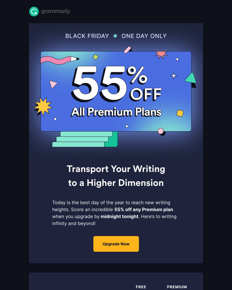 Grammarly - TODAY ONLY: 55% off all Premium plans