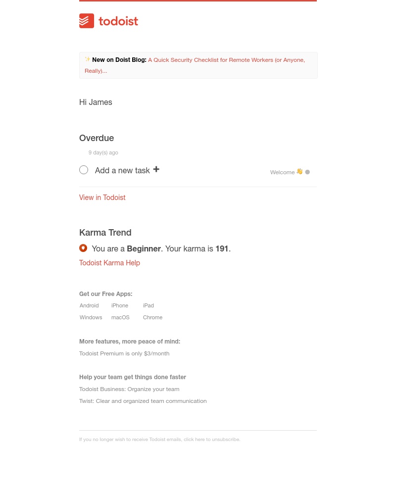 Todoist - Todoist Feb 26 (1 overdue)