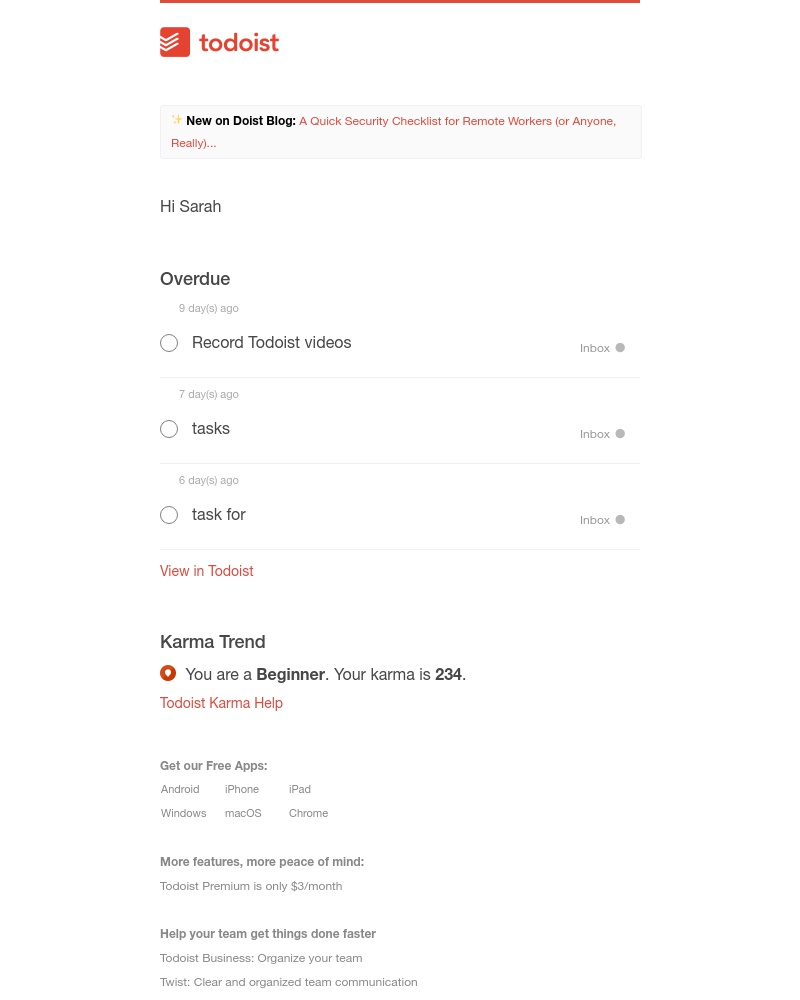 Todoist - Todoist Feb 26 (3 overdue)