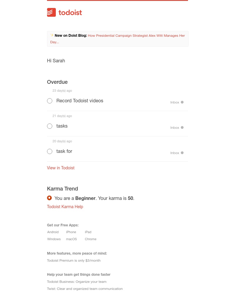 Onboarding on Todoist video screenshot