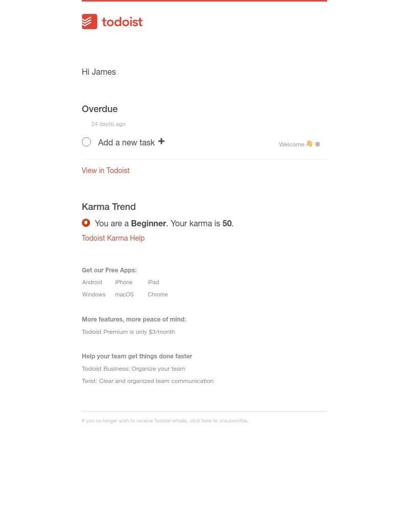 Todoist - Todoist Mar 12 (1 overdue)
