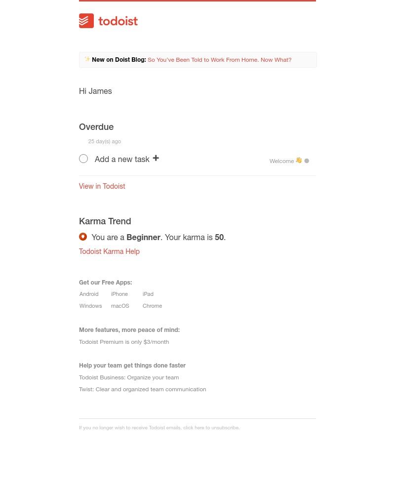 Todoist - Todoist Mar 13 (1 overdue)