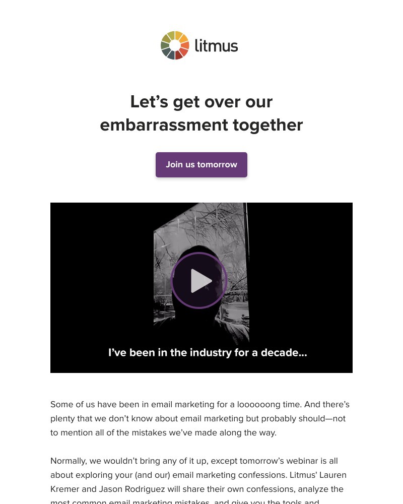 Litmus - Tomorrow: Confessions of an email marketer