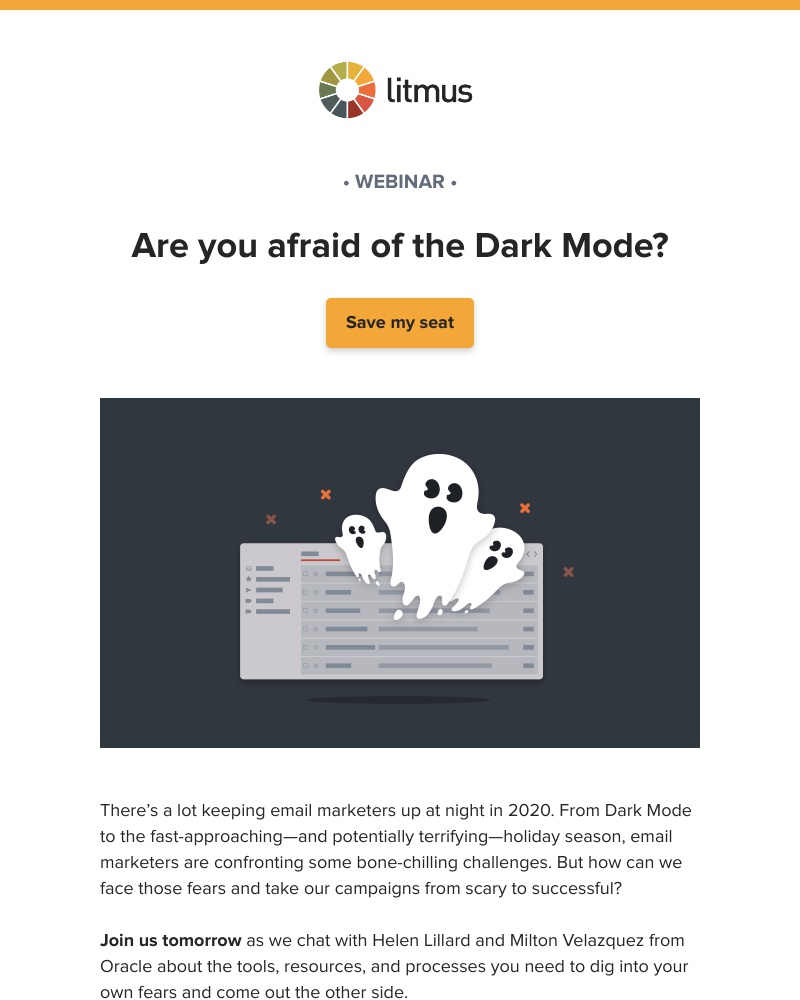 Litmus - Tomorrow: Face your email fears with Jason, Helen, and Milton
