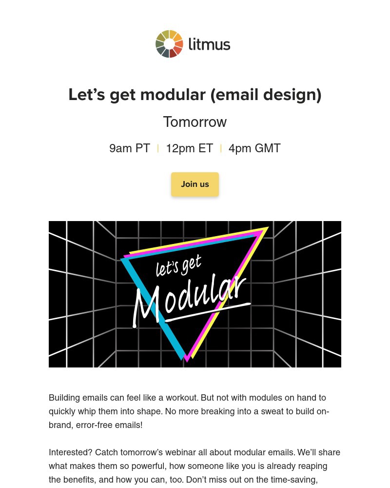 Litmus - Tomorrow: Let's get modular