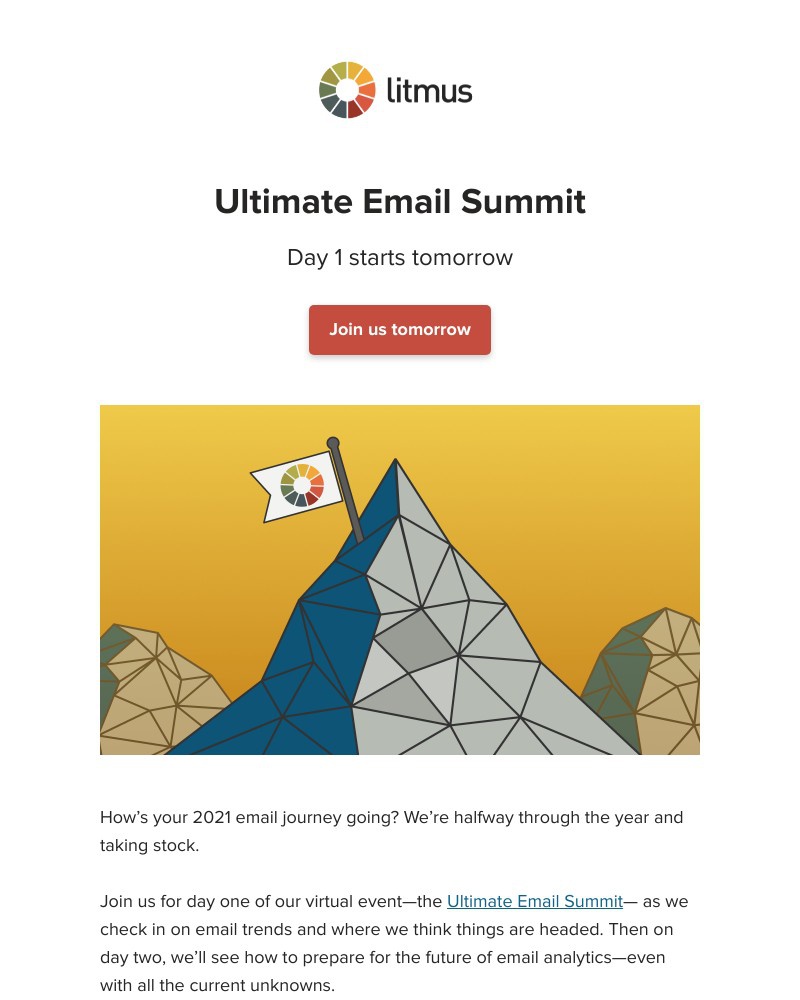 Litmus - Tomorrow: Our Ultimate Email Summit kicks off!