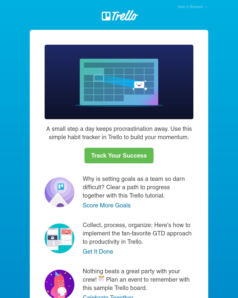 Trello - Track your habits to reach your goals