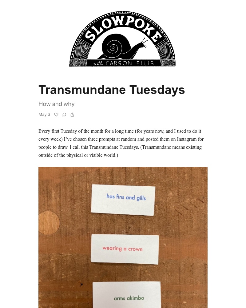 Substack - Transmundane Tuesdays