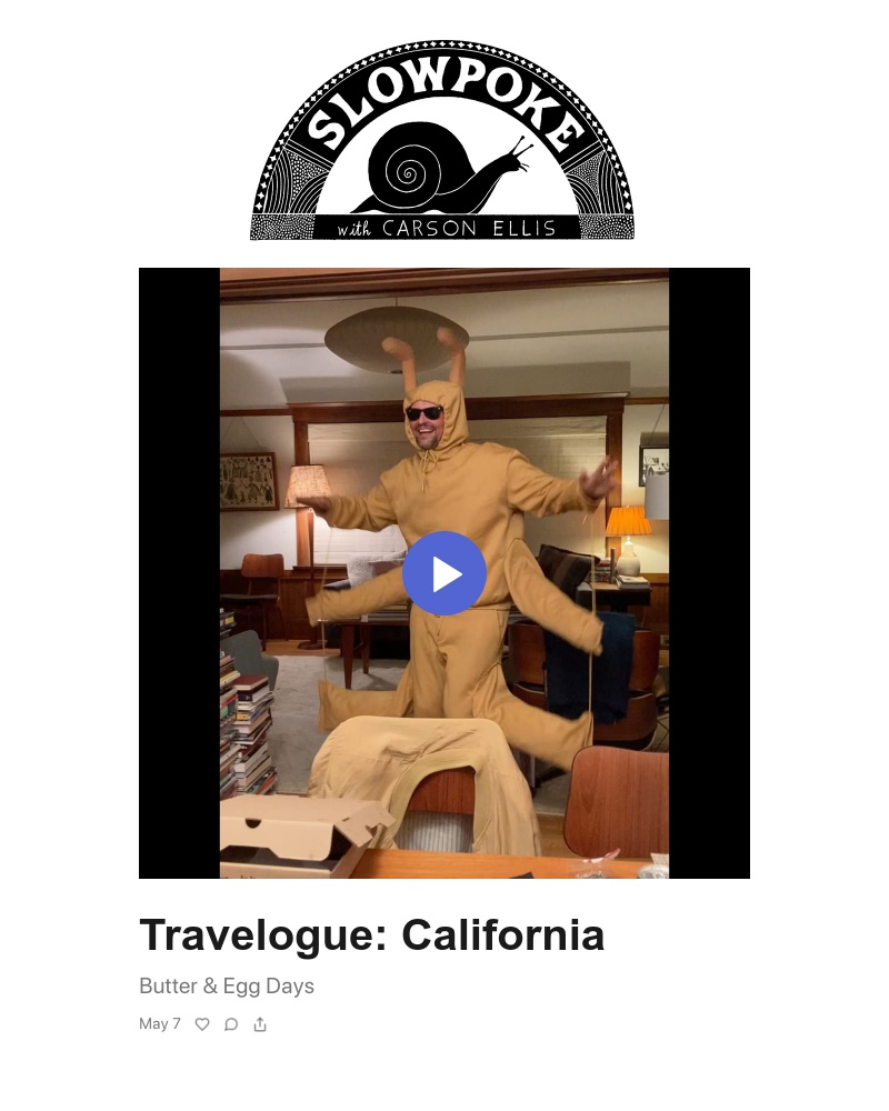 Substack - Travelogue: California