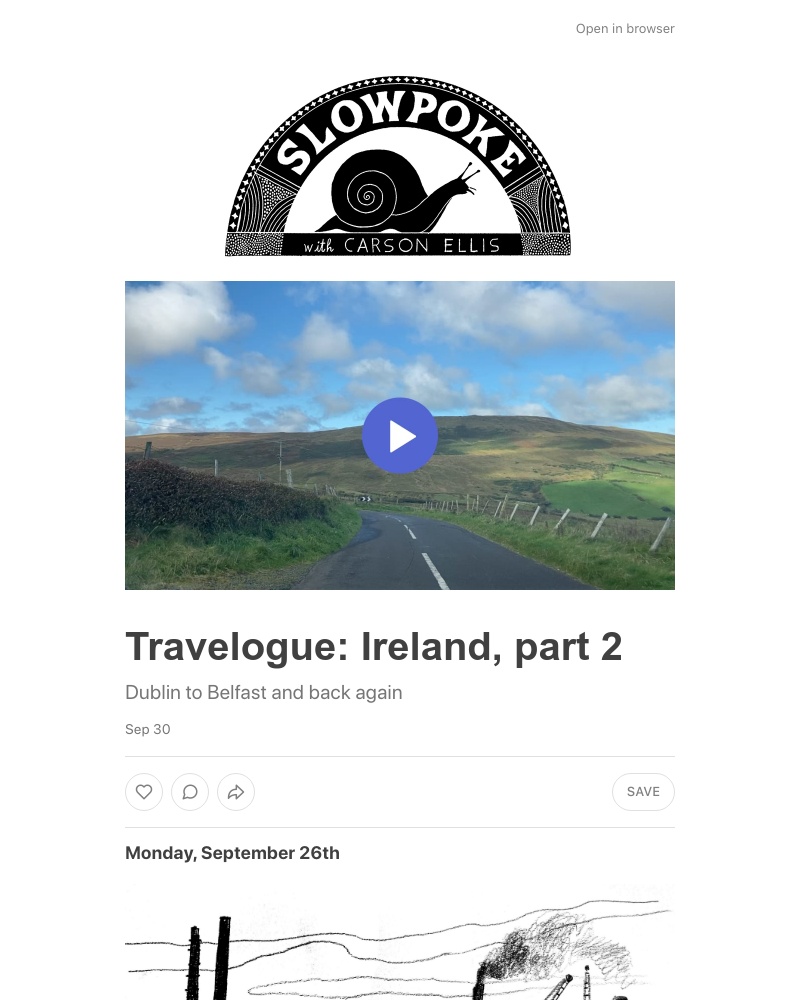 Substack - Travelogue: Ireland, part 2