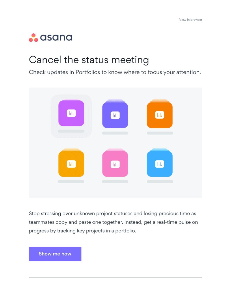 Asana - Trial tip: Get real-time status updates