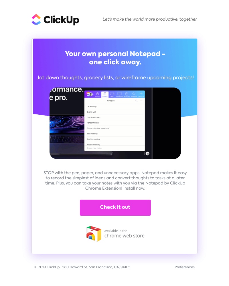 ClickUp - Tried the ClickUp Notepad?