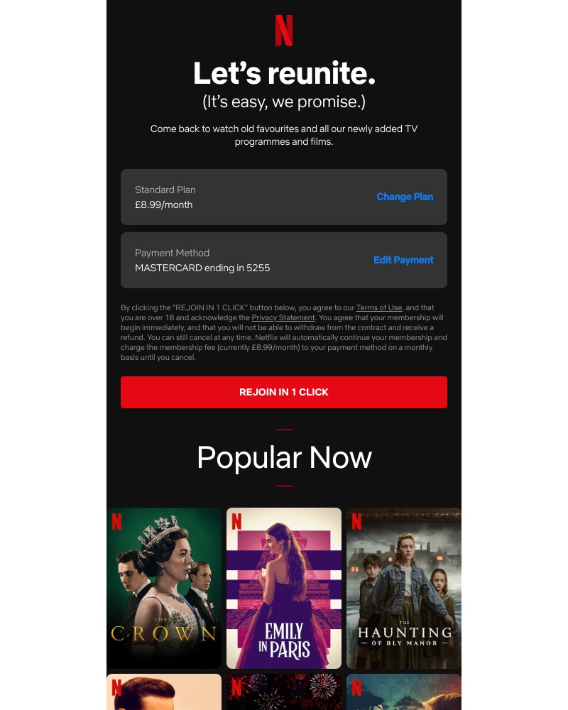 Netflix - Try Netflix again today.
