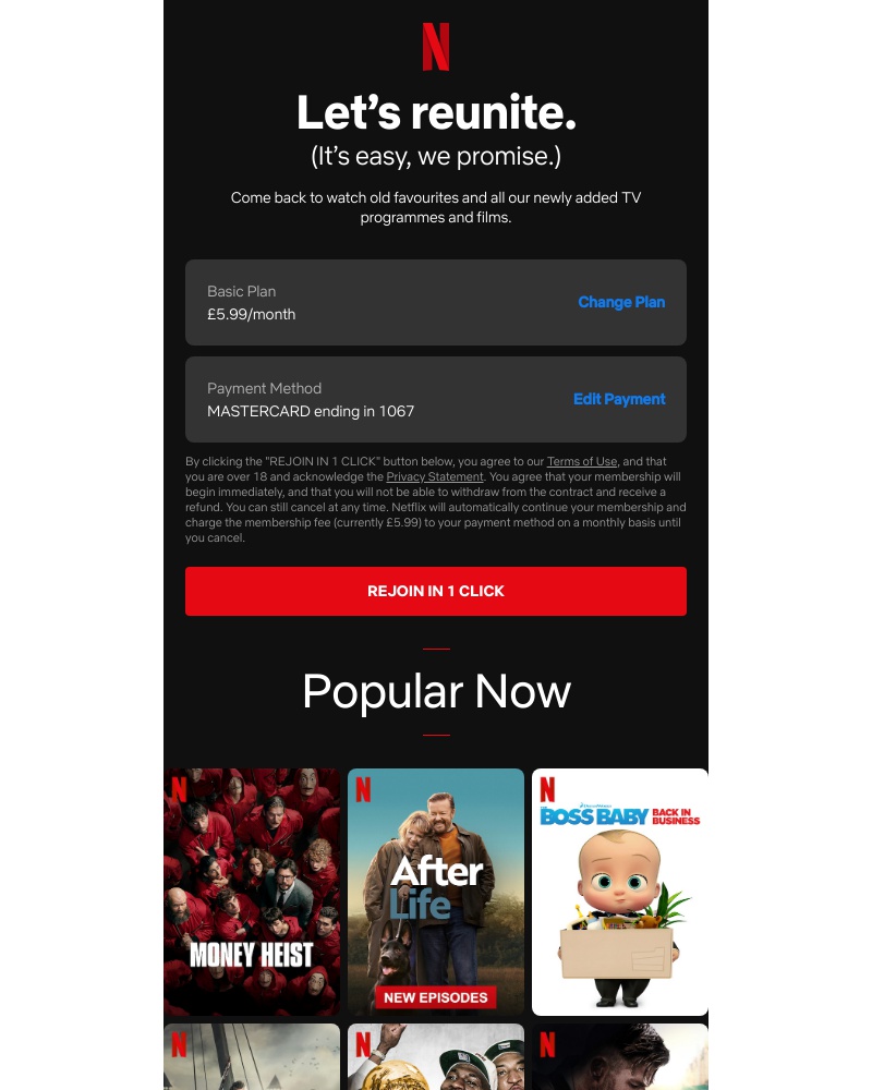 Netflix - Try Netflix again today.