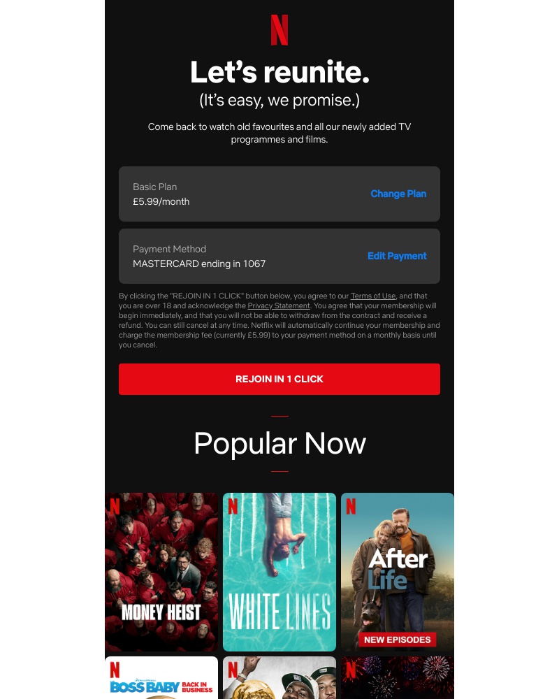 Netflix - Try Netflix again today.
